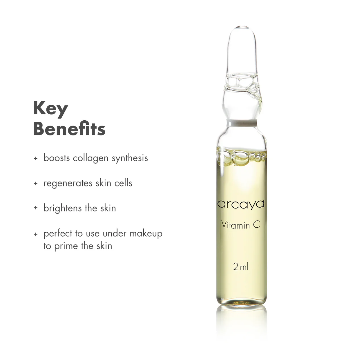 Arcaya Vitamin-C Ampoule Pack - collagen-booster to improve your skin's elasticity.