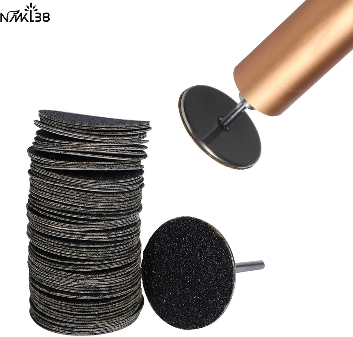 100 PCS Replacement Sandpaper Discs Self-Adhesive