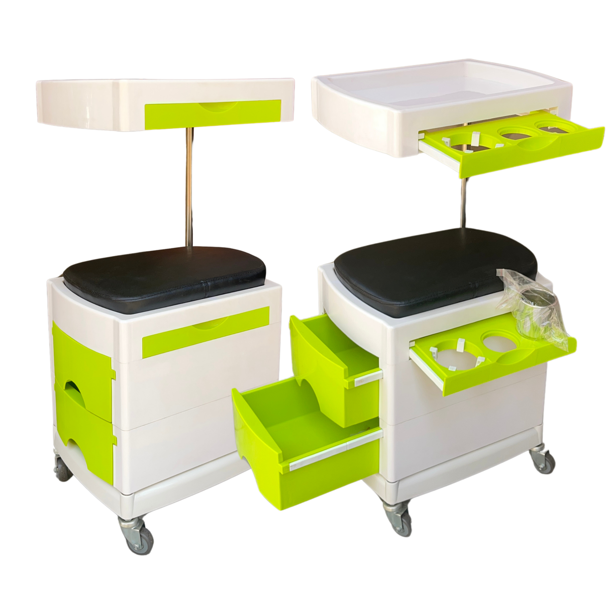 Salon White & Green Trolley
