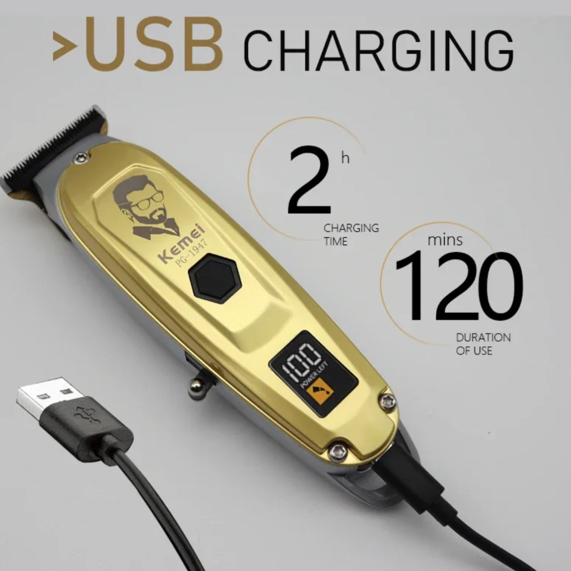 Kemei New PG1947 Hair Clipper Machine - Theresia Cosmetics - Barber Machines - Theresia Cosmetics