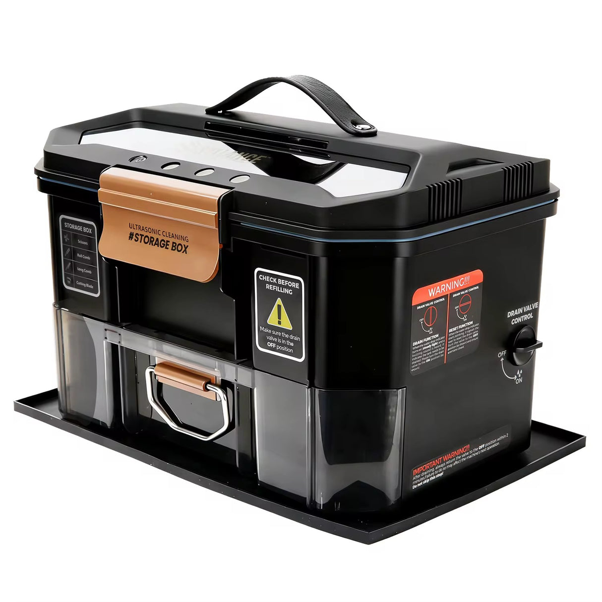 STYLANCE BarberSONIC Disinfectant Storage Box for Clipper Blades & Barber Accessories
