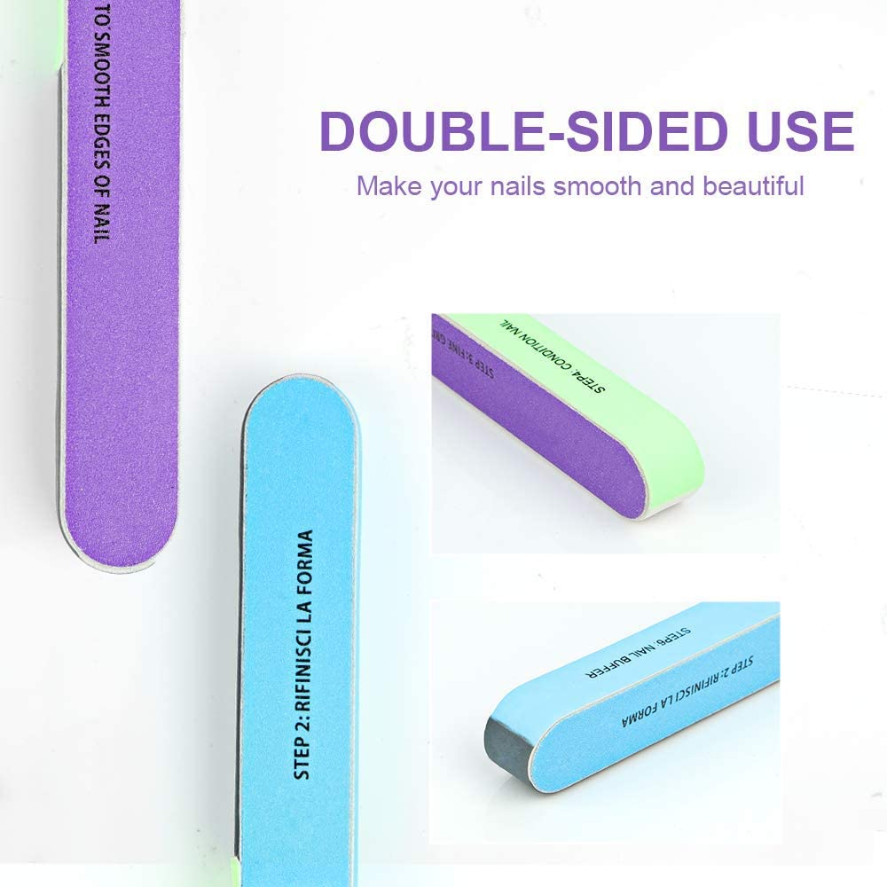 Nail Buffer Block, 7 Way Nail Art Shiner 7 Step Buffing