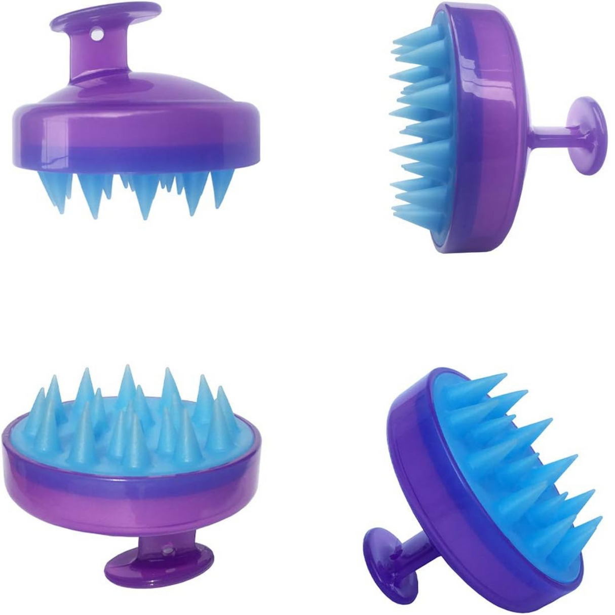 Silicone Scalp Massager Brush (Purple)