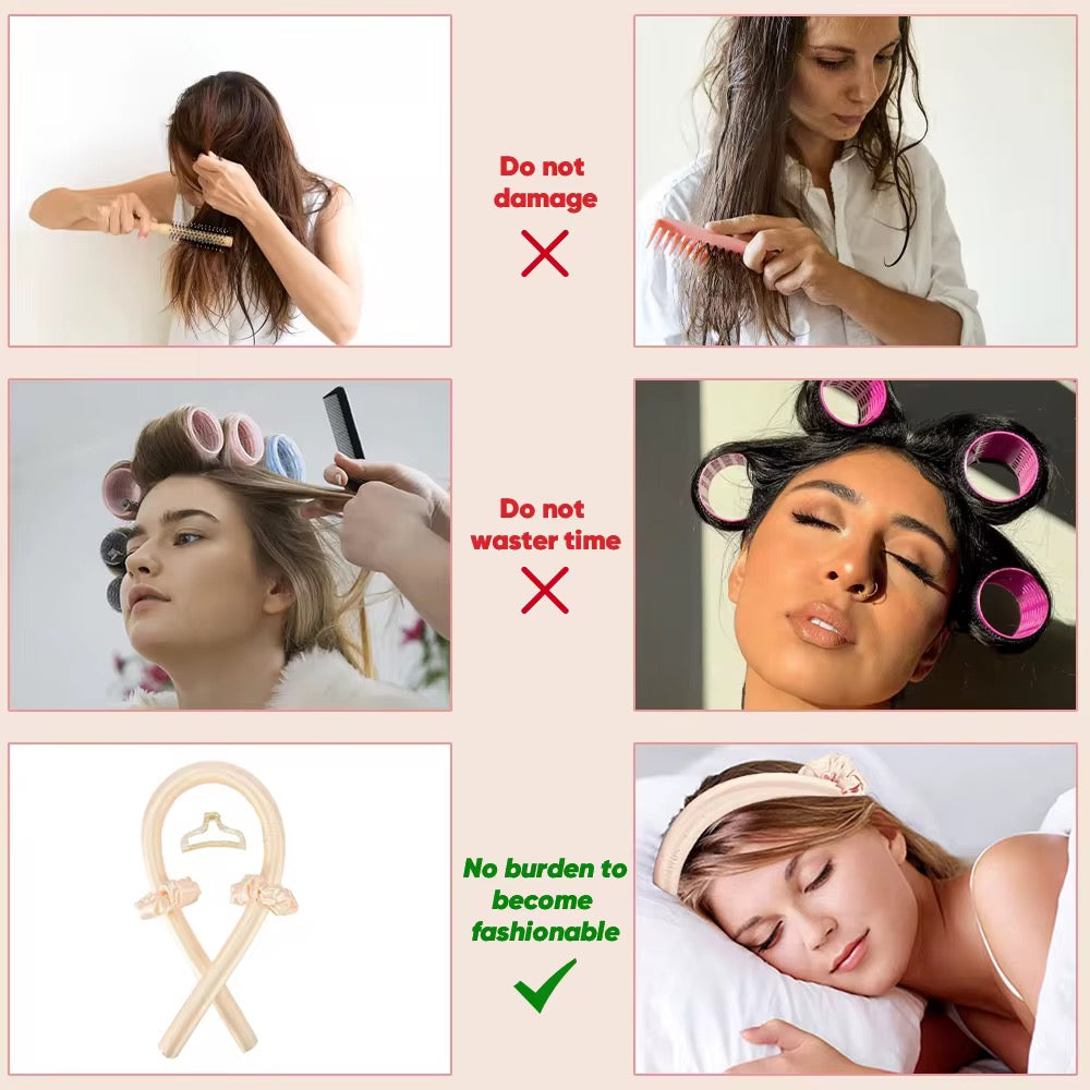 Professional Rubber Satin curler HeadBand