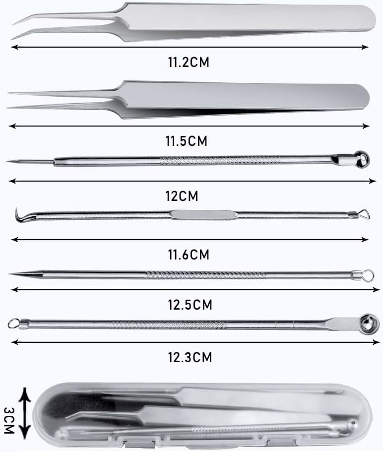 Pack of 6 Blackhead Remover with Storage Box