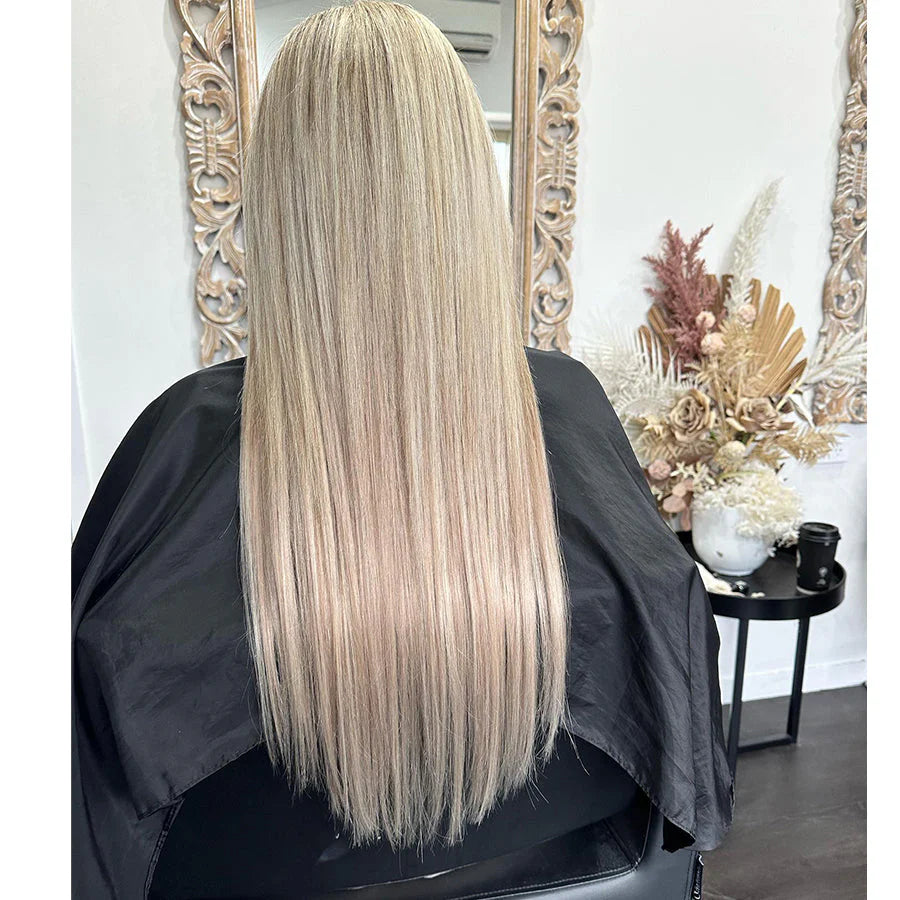 Tape Hair Extensions 21" #17/1001 Ash Blonde Mix - 100% Human Hair