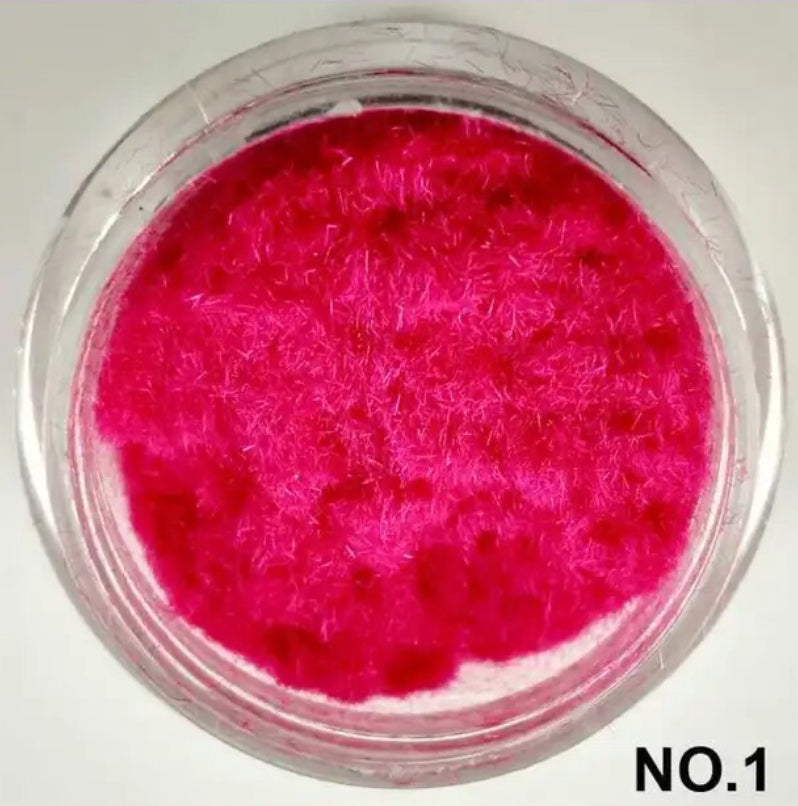 Jar 3D Nail Art Fuzzy Velvet Flocking Powder 10ml Acrylic Polish Tips Manicure Nails Dip Powder SRF - Theresia Cosmetics - nail art tool - Theresia Cosmetics