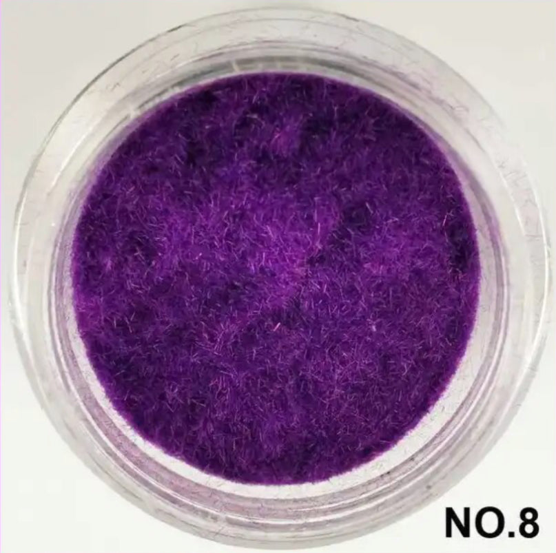 Jar 3D Nail Art Fuzzy Velvet Flocking Powder 10ml Acrylic Polish Tips Manicure Nails Dip Powder SRF - Theresia Cosmetics - nail art tool - Theresia Cosmetics