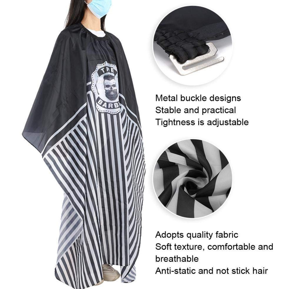 Skull Barber Cape - Theresia Cosmetics - Theresia Cosmetics