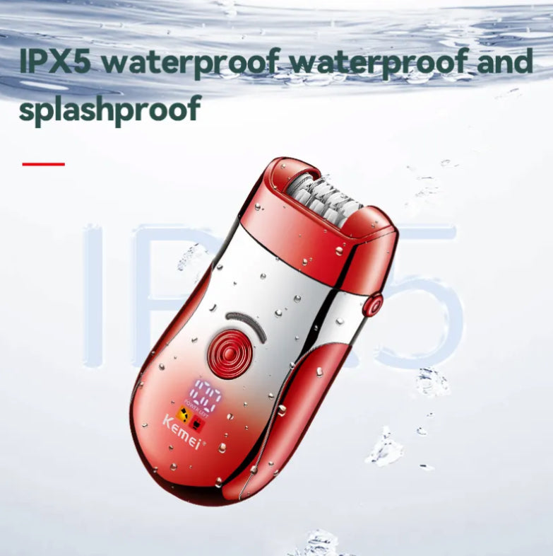 KEMEI 3-in-1 Rechargeable Hair Removal Machine: Electric Epilator, Lady Shaver, USB Rechargeable - Theresia Cosmetics - hair removal - Theresia Cosmetics