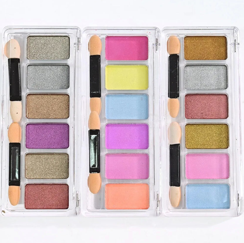 6in1 Solid Chrome Nail Powder Palette, Metallic Mirror Nail Art Rose Gold Purple Glossy Manicure Pigment Glitter Powders Palette - Theresia Cosmetics - nail art tool - Theresia Cosmetics