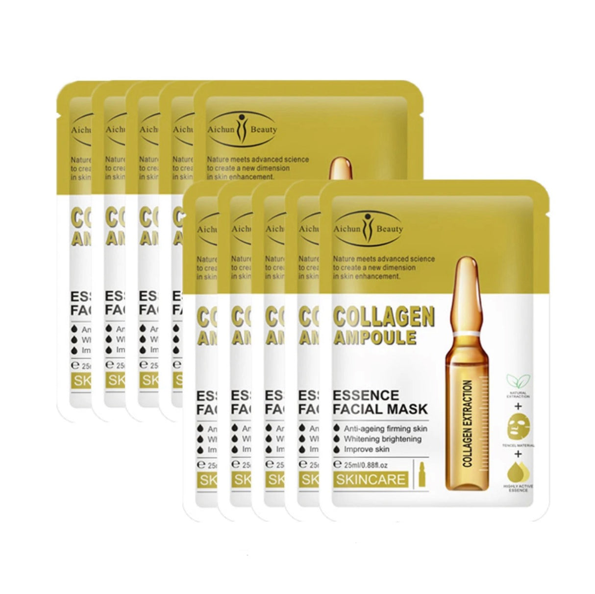 Aichun Beauty Collagen Ampoule Sheet Essence Face Mask - Theresia Cosmetics - skin care - Theresia Cosmetics