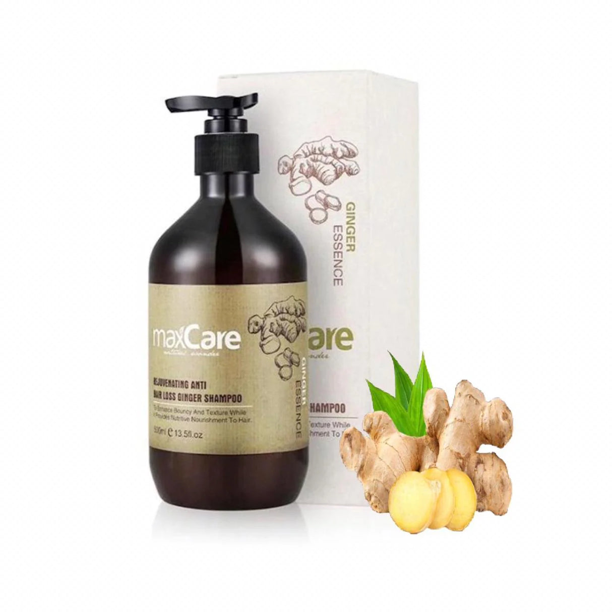 MaxCare Ginger Power - 500ml Anti Hair Loss Rejuvenating Shampoo