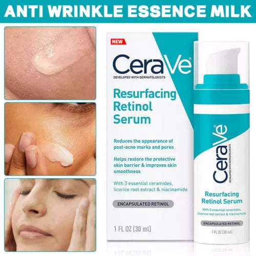 CeraVe Resurfacing Retinol Serum for Acne Marks & Pores – With Niacinamide & Licorice Root