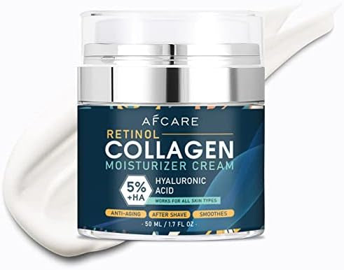 Men’s Face Cream with Retinol, Collagen & Hyaluronic Acid – Day & Night Moisturizer, 1.7 oz