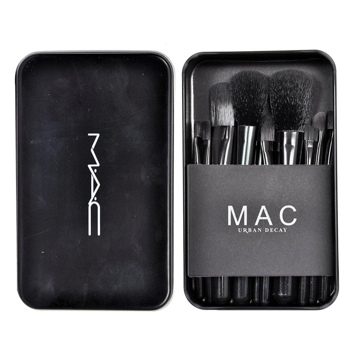 M.A.C Cosmetic Makeup Brush Set - 12 Pcs (Pack of 12)