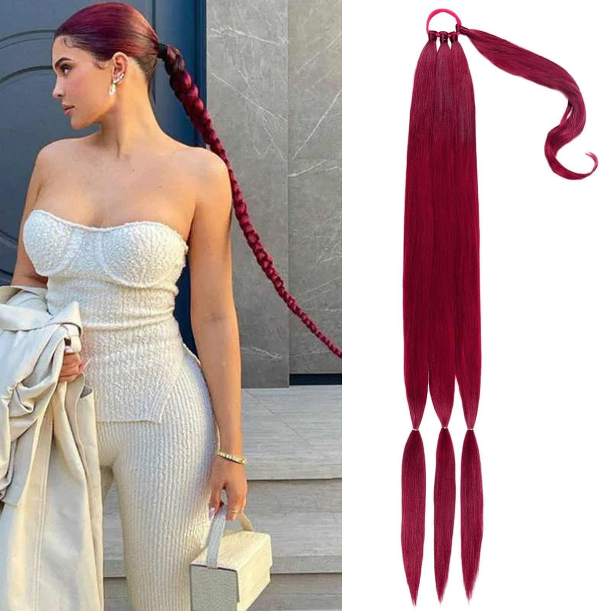 Synthetic Ponytail Hair Extension 90 cm - Theresia Cosmetics - Theresia Cosmetics