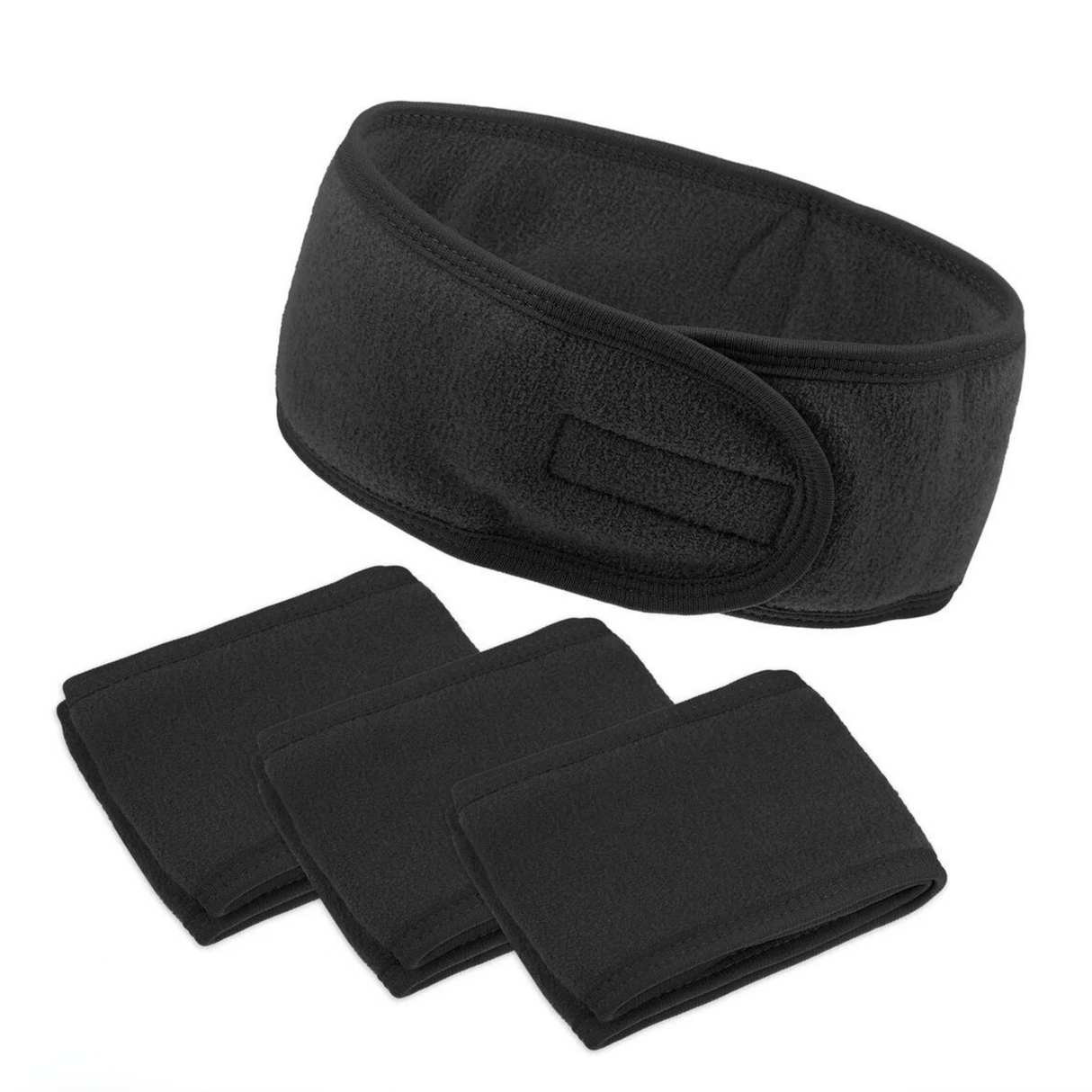 Spa Headband Soft Women Hair Bands for Face Washing Bath Black - Theresia Cosmetics - Spa tools - Theresia Cosmetics