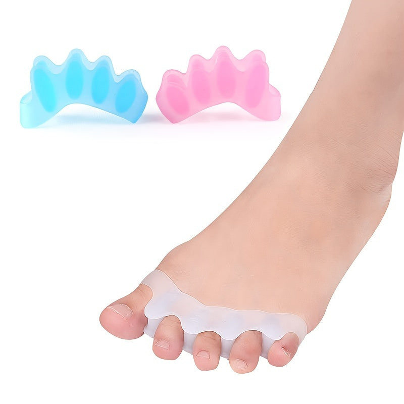 2pcs Soft Silicone Toes Separators - Perfect for Home & Nighttime Use - Straighten Toes & Spacer! - Theresia Cosmetics - Toe tools - Theresia Cosmetics