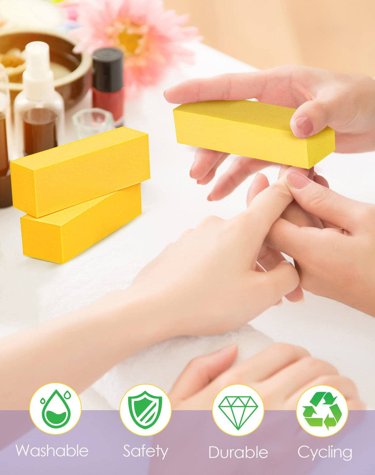 Rectangular Sponge Nail Buffer Sanding Block - {1 piece} - Theresia Cosmetics - nail tools - Theresia Cosmetics
