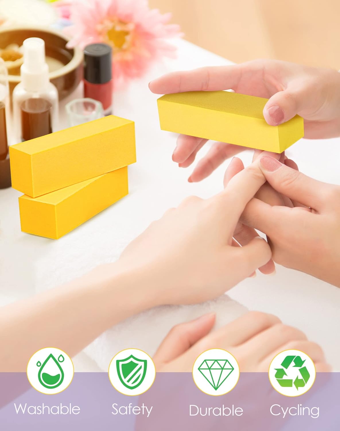 Rectangular Sponge Nail Buffer Sanding Block - {1 piece} - Theresia Cosmetics - nail tools - Theresia Cosmetics