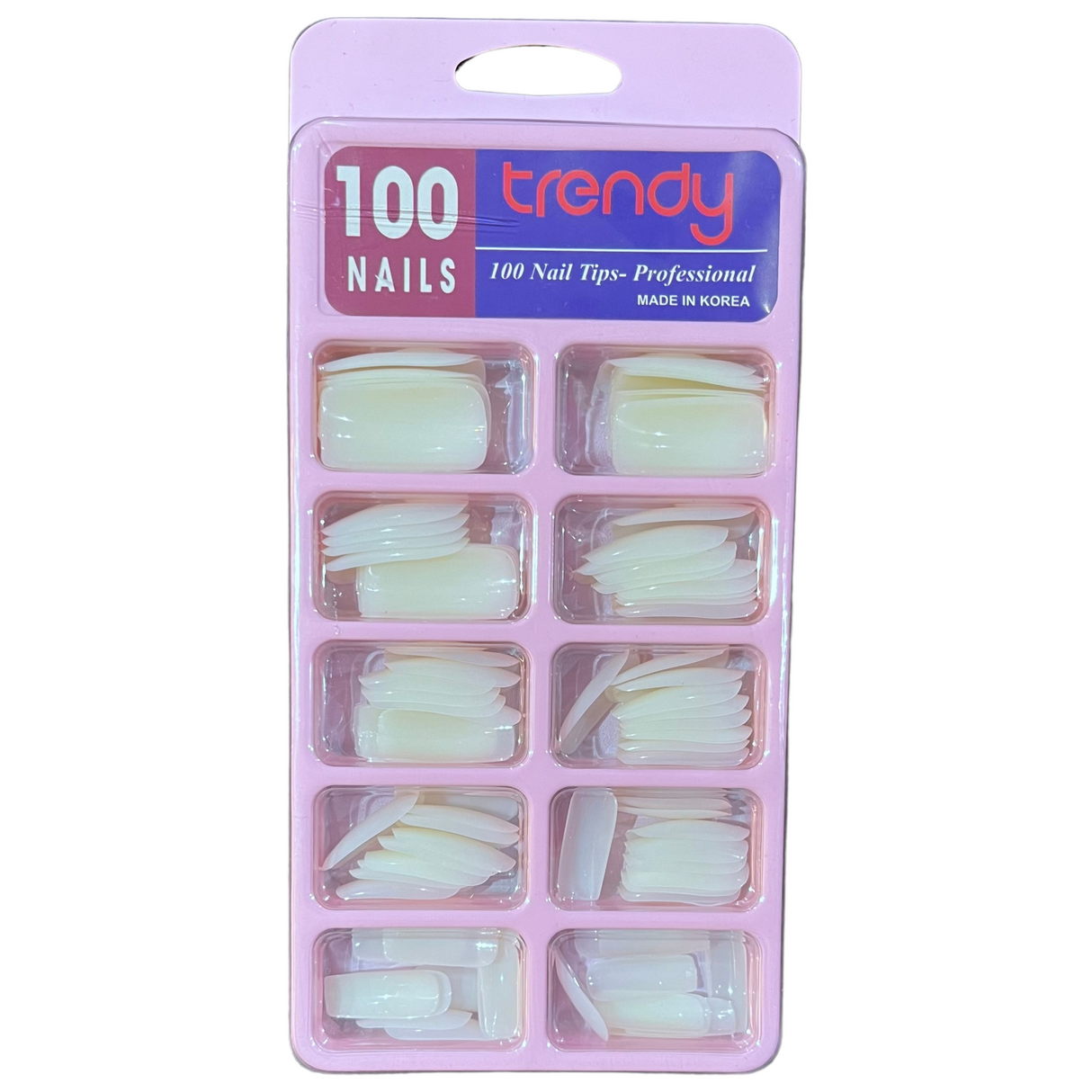 Trendy - 100 Nail Tips Made in Korea - Theresia Cosmetics - nail art tool - Theresia Cosmetics