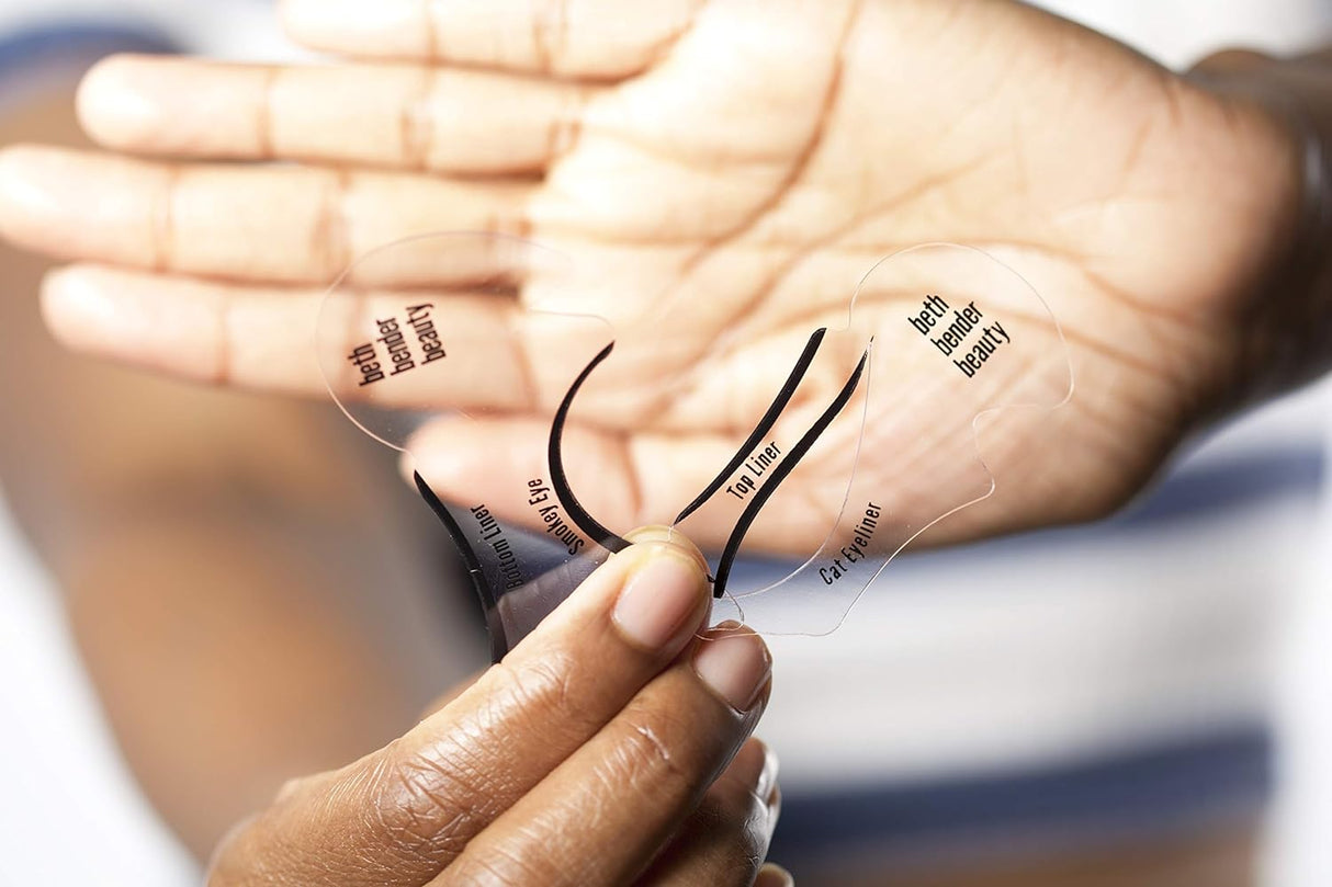 Beth Bender Beauty's Cat Eyeliner & Smokey Eye Stencil Set: USA-made, reusable, cruelty-free, and vegan for perfect winged-tip eyeliner. 5 pcs each style - Theresia Cosmetics - eye care - Theresia Cosmetics