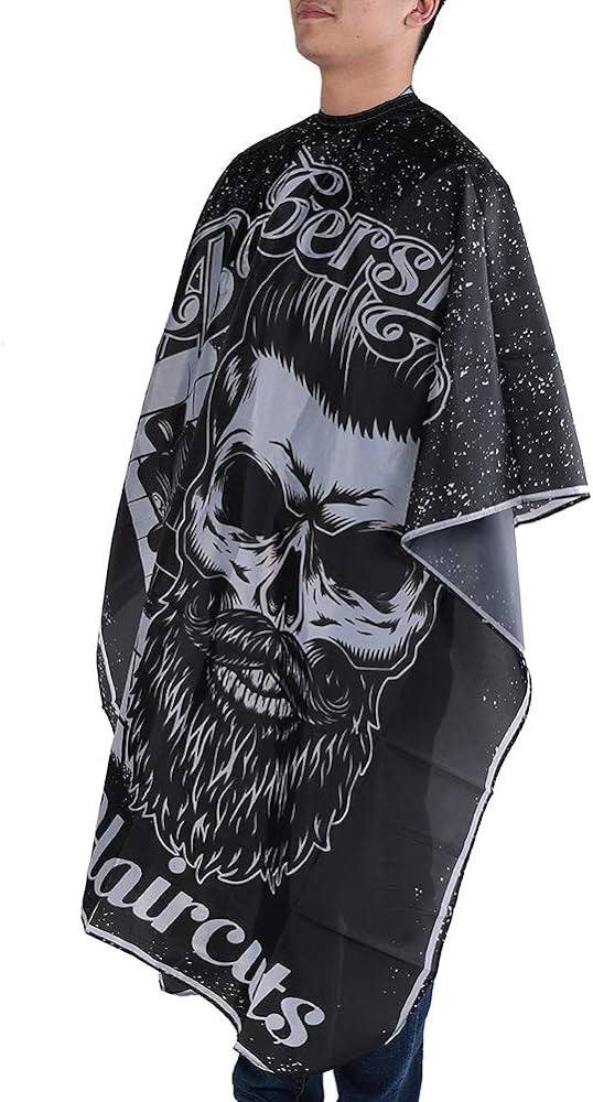 Skull HairCut Barber Cape - Theresia Cosmetics - barber tools - Theresia Cosmetics