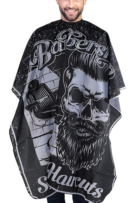 Skull HairCut Barber Cape - Theresia Cosmetics - barber tools - Theresia Cosmetics