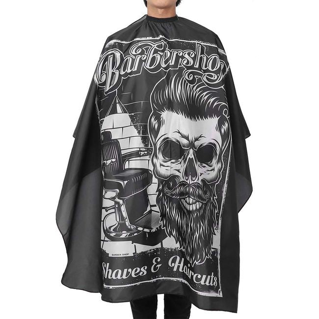 Skull HairCut Barber Cape - Theresia Cosmetics - barber tools - Theresia Cosmetics