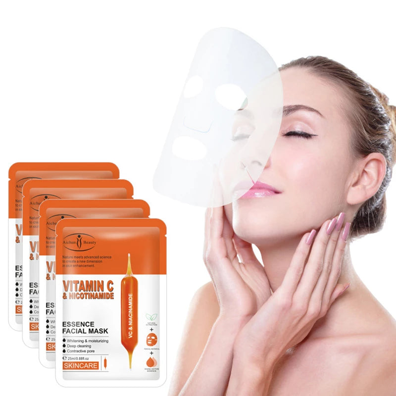 Aichun Beauty VITAMIN C and NICOTINAMIDE Essence Facial Mask - Theresia Cosmetics - skin treatment - Theresia Cosmetics