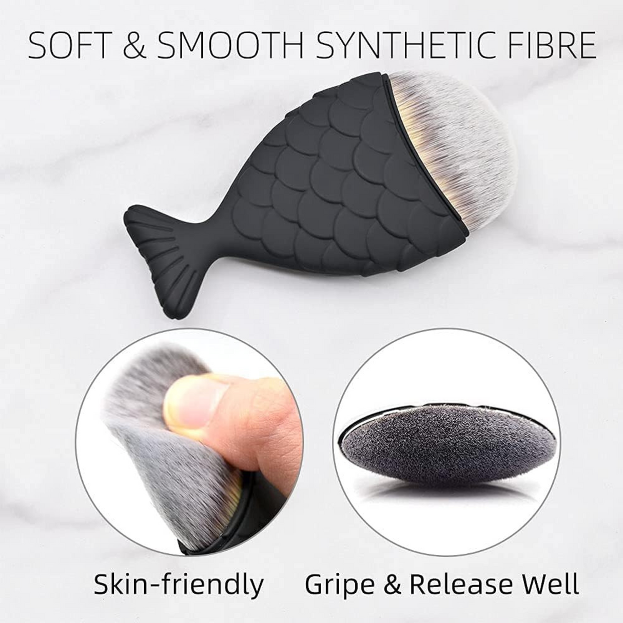 HudaBeauty - Mermaid Tail Makeup Brush in 3 Colors - Theresia Cosmetics - Makeup tools - Theresia Cosmetics