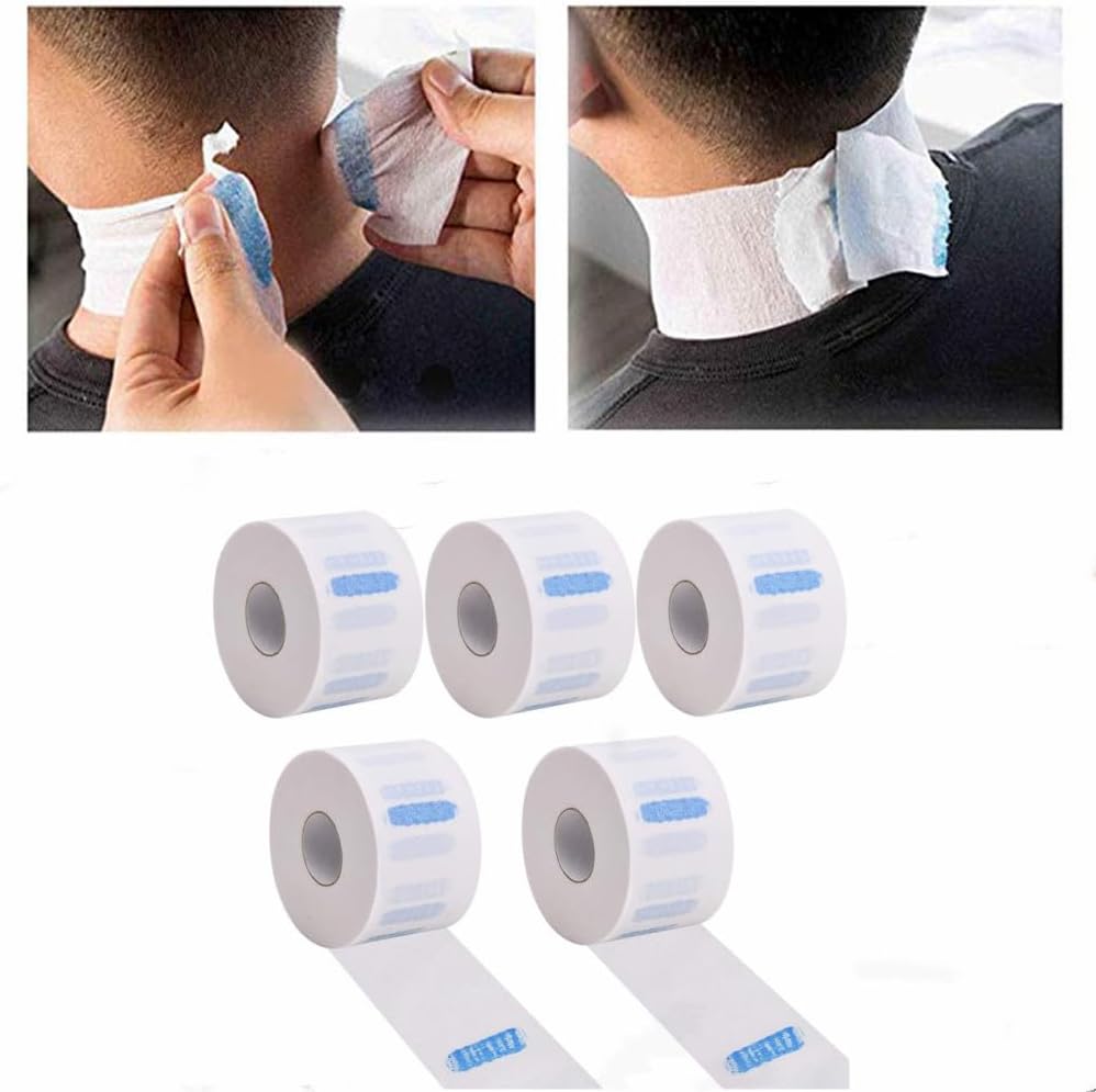5 Rolls Disposable Barber Neck Strips Turkish - Theresia Cosmetics - barber tools - Theresia Cosmetics