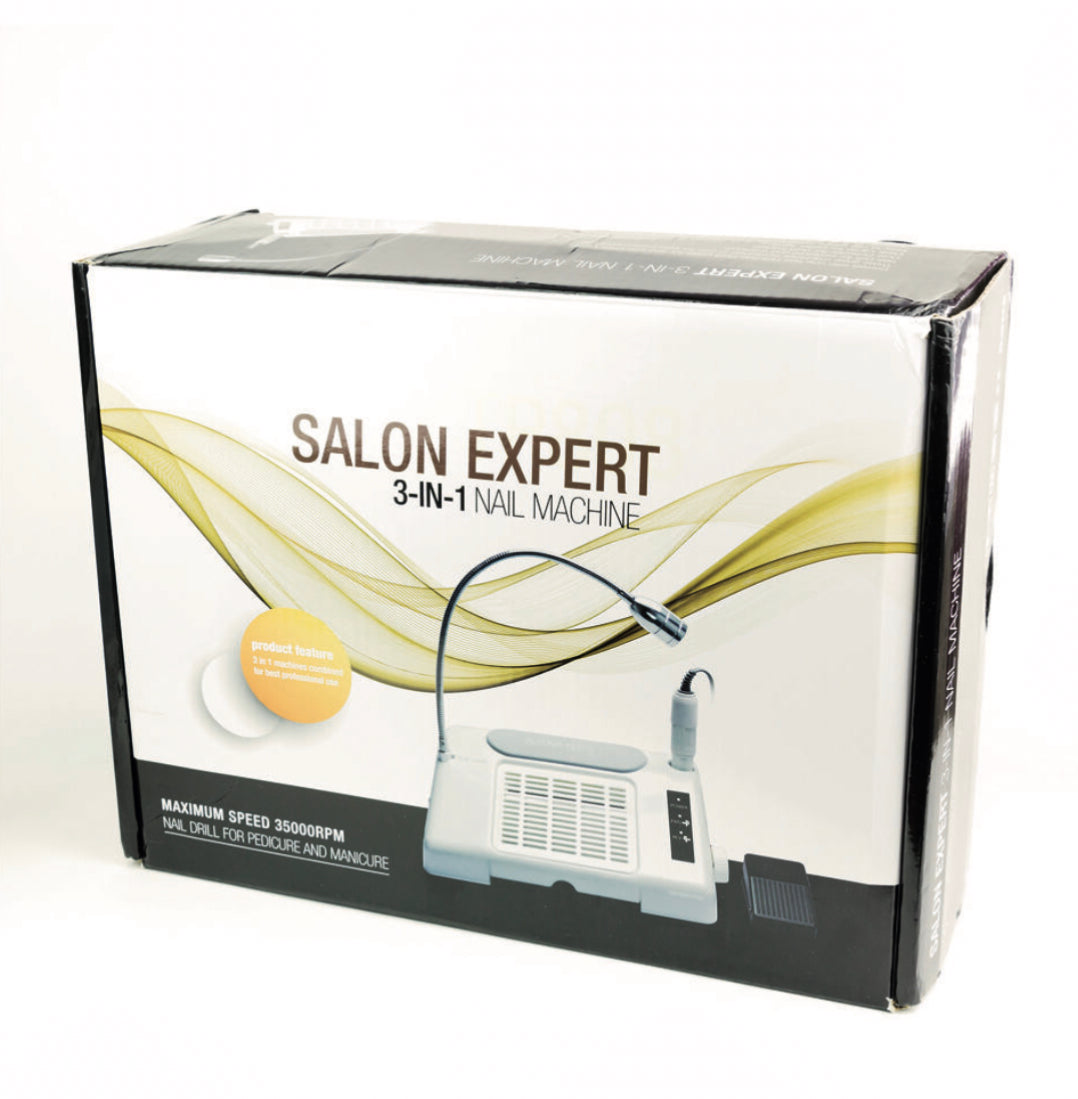 Salon Expert Nailcraft 3-in-1 Nail Machine Kit White - Theresia Cosmetics - nail care - Theresia Cosmetics