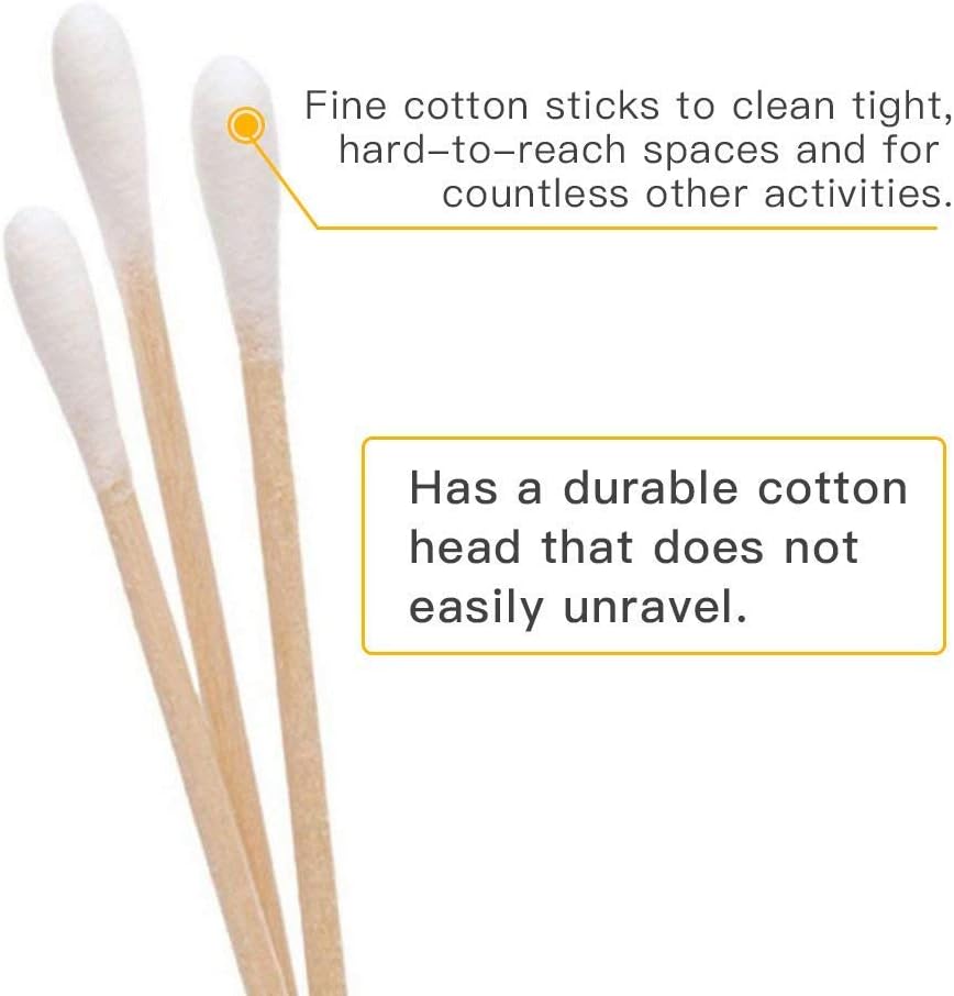 50 Cotons-Tiges with Wooden Handle (24 packs of 50) - Theresia Cosmetics - Theresia Cosmetics