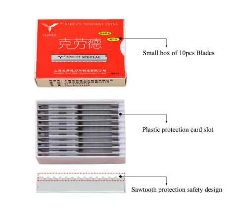 Hair Thinning Razor Blades - Theresia Cosmetics - barber tools - Theresia Cosmetics