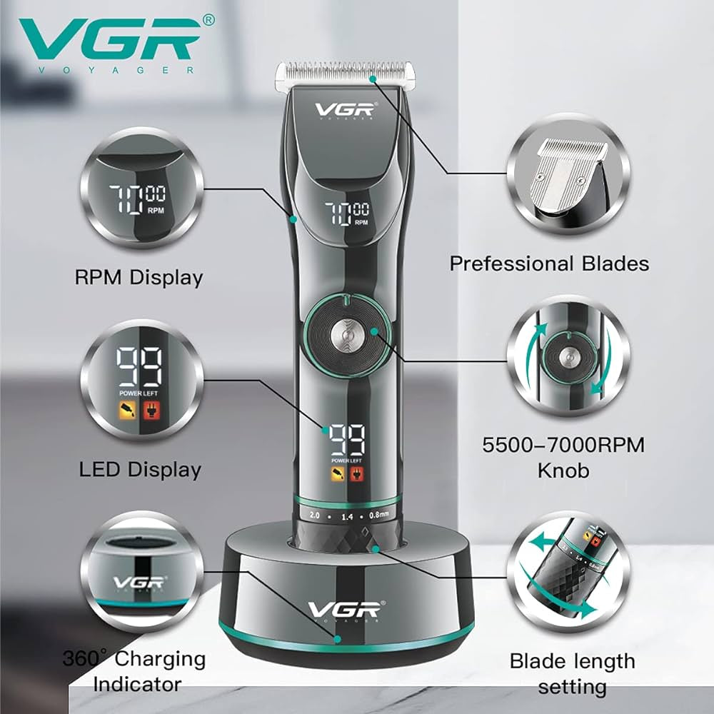VGR V-256 Professional New Clipper - Theresia Cosmetics - Barber Machines - Theresia Cosmetics
