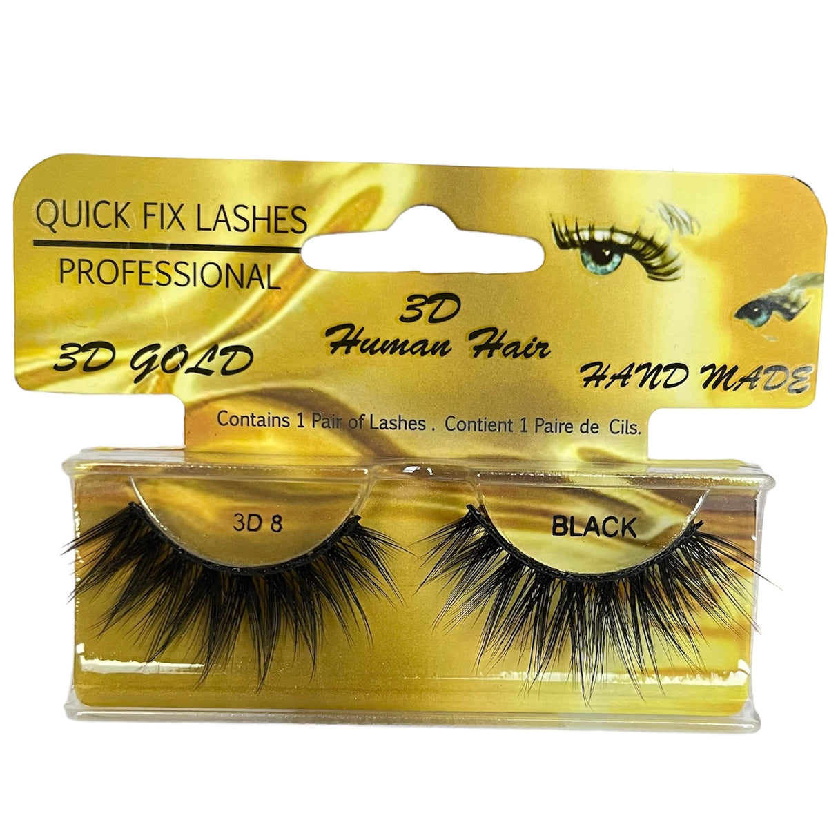 Quick Fix Lashes 3D Gold - Human Hair - Theresia Cosmetics - Eyelashes - Theresia Cosmetics