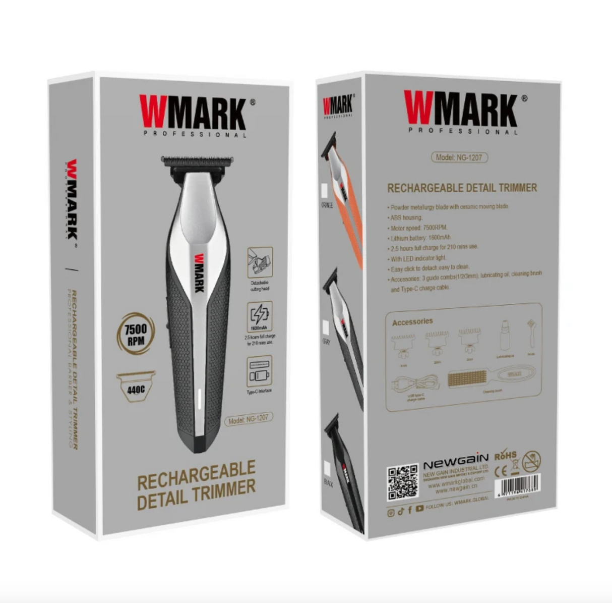 WMARK NG-1207 7500RPM Trimmer Professional Clipper Trimmer