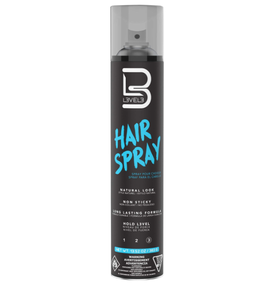 L3vel3 Hair spray, strong hold natural shine