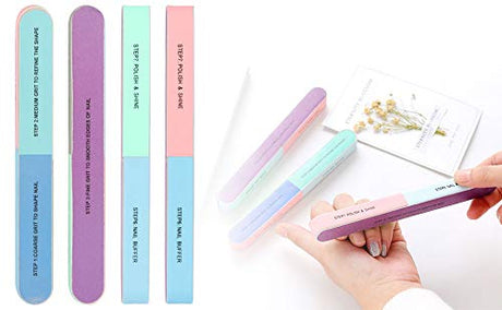 Nail Buffer Block, 7 Way Nail Art Shiner 7 Step Buffing