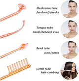 Portable High Frequency Instrument Facial Skin Electrode Wand Neon Electrotherapy Glass Tube Acne Spot Remover Handheld