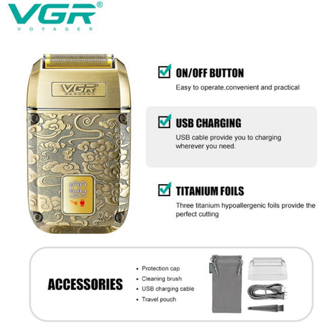 VGR V-336 Foil Titanium Shaver