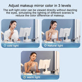 Tri-Fold Lighted Vanity Mirror with 21 LED Lights, Touch Screen and 3X/2X/1X Magnification