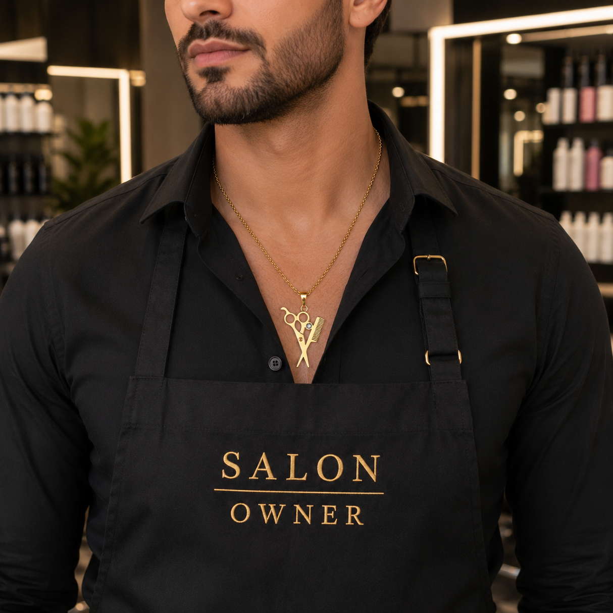 Hairdressing Necklace Accessorie - Gold