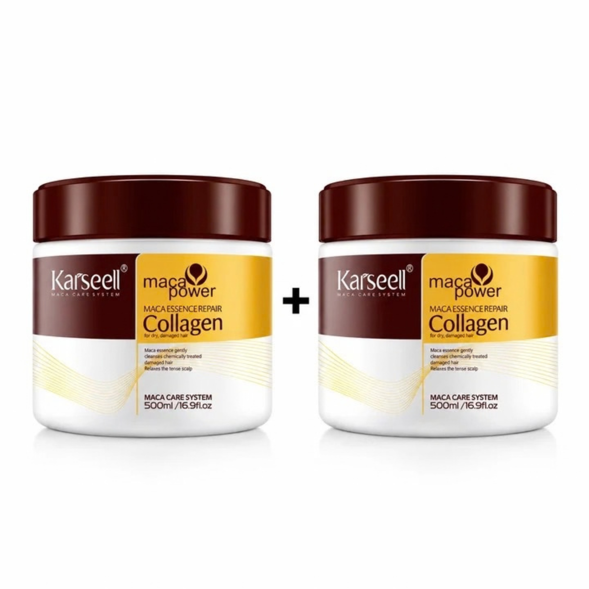 Karseell Collagen Hair Mask 500 ml (2 Pack) | 2 Month Deep Repair Supply