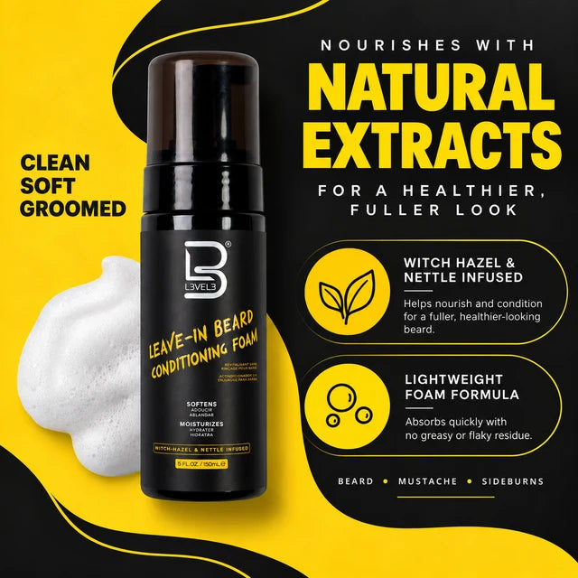 L3VEL3 Leave-In Beard Conditioning Foam - 150ML