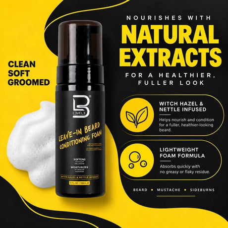 L3VEL3 Leave-In Beard Conditioning Foam - 150ML