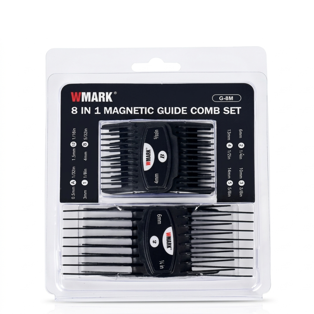 Wmark Magnetic Guide Comb Set 8pcs