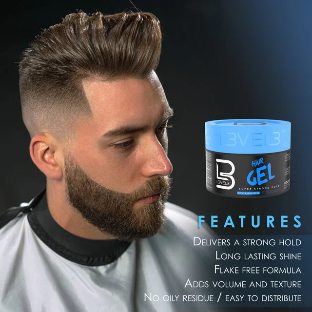 L3VEL3 Strong Hair Styling Gel 500ML